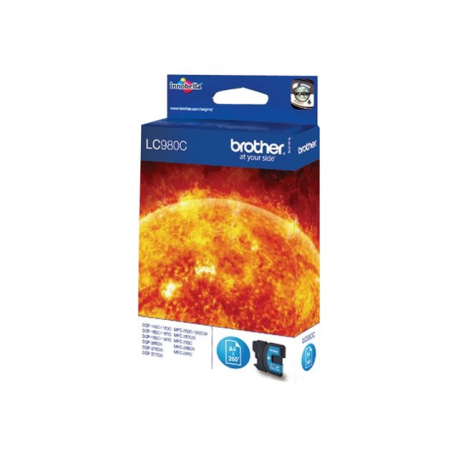 Brother LC980C - Cyan - original - ink cartridge - for Brother DCP-145, 163, 167, 193, 195, 197, 365, 373, 375, 377, MFC-250, 255, 290, 295, 297 - 2