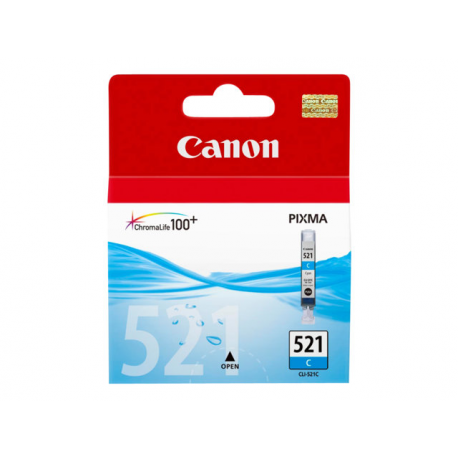 Canon CLI-521C - 9 ml - cyan - original - ink tank - for PIXMA iP3600, iP4700, MP540, MP550, MP560, MP620, MP630, MP640, MP980, MP990, MX860, MX870 - 1