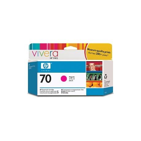 HP 70 - 130 ml - magenta - original - DesignJet - ink cartridge - for DesignJet HD Pro MFP, SD Pro MFP, Z2100, Z3100, Z3100ps, Z3200, Z3200ps, Z5200, Z5400 - 2