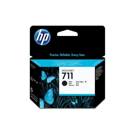 HP 711 - 80 ml - black - original - ink cartridge - for DesignJet T100, T120, T120 ePrinter, T125, T130, T520, T520 ePrinter, T525, T530 - 1