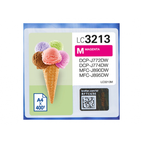 Brother LC3213M - High capacity - magenta - original - ink cartridge - for Brother DCP-J772DW, DCP-J774DW, MFC-J890DN, MFC-J890DW, MFC-J890DWN, MFC-J895DW - 1