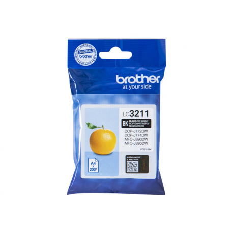 Brother LC3211BK - Black - original - ink cartridge - for Brother DCP-J572, DCP-J772, DCP-J774, MFC-J890, MFC-J895 - 1
