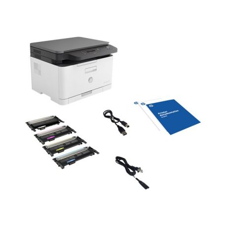 HP Color Laser MFP 178nw - Multifunction printer - colour - laser - A4 (210 x 297 mm) (original) - A4 / Letter (media) - up to 18 ppm (copying) - up to 18 ppm (printing) - 150 sheets - USB 2.0, LAN, Wi-Fi(n) - 5