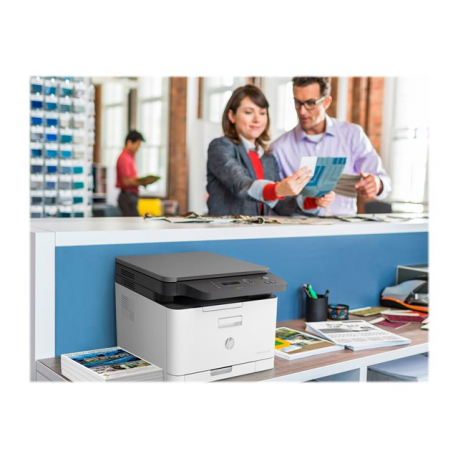 HP Color Laser MFP 178nw - Multifunction printer - colour - laser - A4 (210 x 297 mm) (original) - A4 / Letter (media) - up to 18 ppm (copying) - up to 18 ppm (printing) - 150 sheets - USB 2.0, LAN, Wi-Fi(n) - 8