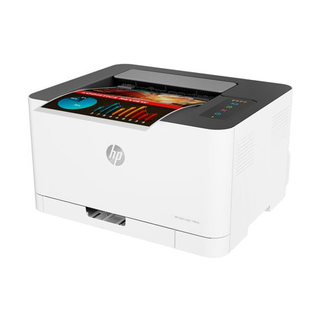 HP Color Laser 150nw - Printer - colour - laser - A4 / Legal - 600 x 600 dpi 4 ppm (colour) - up to 18 ppm - capacity: 150 sheets - USB 2.0, LAN, Wi-Fi(n) - 1