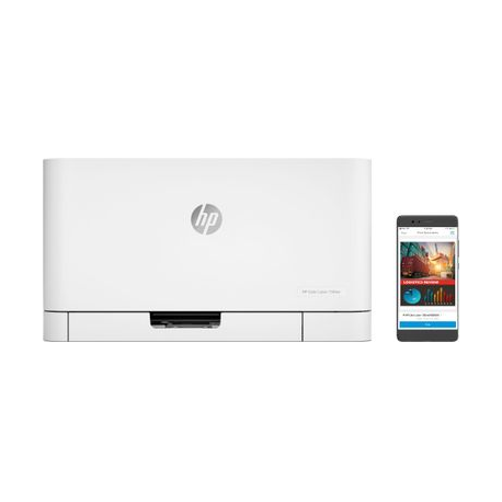 HP Color Laser 150nw - Printer - colour - laser - A4 / Legal - 600 x 600 dpi 4 ppm (colour) - up to 18 ppm - capacity: 150 sheets - USB 2.0, LAN, Wi-Fi(n) - 9