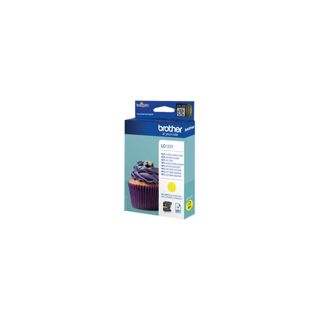 Brother LC123Y - High Yield - yellow - original - ink cartridge - for Brother DCP-J100, J105, J132, J152, J552, J752, MFC-J245, J470, J650, J6520, J6720, J6920 - 1