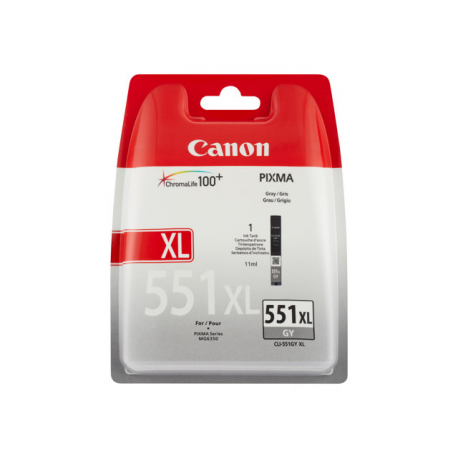 Canon CLI-551GY XL - High Yield - grey - original - ink tank - for PIXMA iP8750, iX6850, MG5655, MG6350, MG6450, MG7150, MG7550 - 1