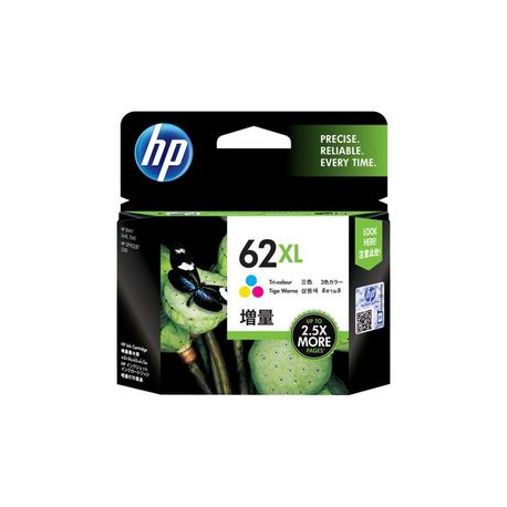 HP 62XL - High Yield - colour (cyan, magenta, yellow) - original - ink cartridge - for Envy 55XX, 56XX, 76XX; Officejet 200, 250, 252, 57XX, 8040 - 6