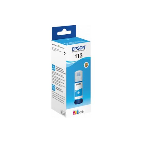 Epson EcoTank 113 - 70 ml - cyan - original - ink refill - for EcoTank ET-16150, 16650, 5150, 5170, 5800, 5850, 5880; EcoTank Pro ET-16680, 5150, 5170 - 1
