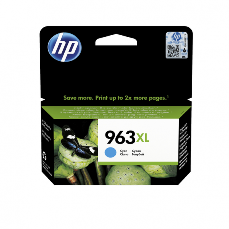 HP 963XL - 22.77 ml - High Yield - cyan - original - ink cartridge - for Officejet 9012; Officejet Pro 90XX - 3