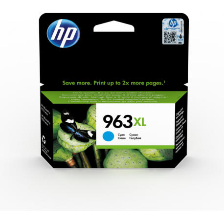 HP 963XL - 22.77 ml - High Yield - cyan - original - ink cartridge - for Officejet 9012; Officejet Pro 90XX - 14