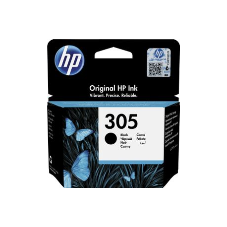 HP 305 - 2 ml - black - original - ink cartridge - for Deskjet 1255, 23XX, 27XX, 41XX; DeskJet Plus 41XX; Envy 60XX, 64XX; ENVY Pro 64XX - 0