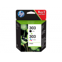 HP 303 - 2-pack - colour (cyan, magenta, yellow), pigmented black - original - ink cartridge - for ENVY Photo 62XX, Photo 71XX, Photo 78XX; ENVY Inspire 72XX, 79XX; Tango