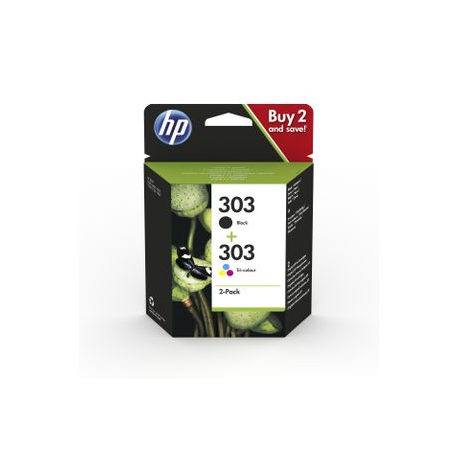 HP 303 - 2-pack - colour (cyan, magenta, yellow), pigmented black - original - ink cartridge - for ENVY Photo 62XX, Photo 71XX, Photo 78XX; ENVY Inspire 72XX, 79XX; Tango - 0