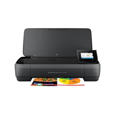 HP Officejet 250 Mobile All-in-One - Multifunction printer - colour - ink-jet - Legal (216 x 356 mm) (original) - A4 / Legal (media) - up to 8 ppm (copying) - up to 10 ppm (printing) - 50 sheets - USB 2.0, USB host, Wi-Fi - 16