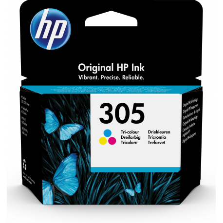 HP 305 - 4.48 ml - colour (cyan, magenta, yellow) - original - ink cartridge - for Deskjet 1255, 23XX, 27XX, 41XX; DeskJet Plus 41XX; Envy 60XX, 64XX; ENVY Pro 64XX - 0