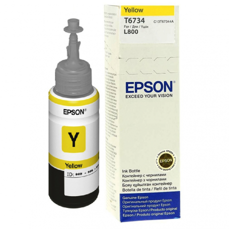 Epson T6734 - 70 ml - yellow - original - ink refill - for Epson L1800, L800, L805, L810, L850 - 2