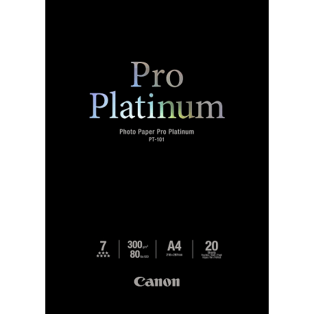 Canon Photo Paper Pro Platinum - A4 (210 x 297 mm) - 300 g / m² - 20 sheet(s) photo paper - for PIXMA iP3600, MP240, MP480, MP620, MP980 - 1