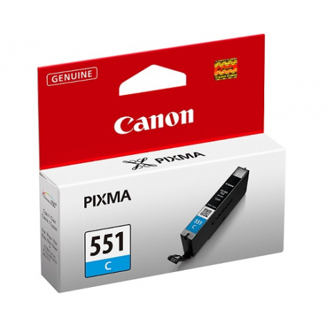 Canon CLI-551C - 7 ml - cyan - original - ink tank - for PIXMA iP8750, iX6850, MG5550, MG5650, MG5655, MG6450, MG6650, MG7150, MG7550, MX725, MX925 - 1