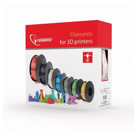 Gembird - Silver - 1 kg - 330 m - PLA+ filament (3D) - 3