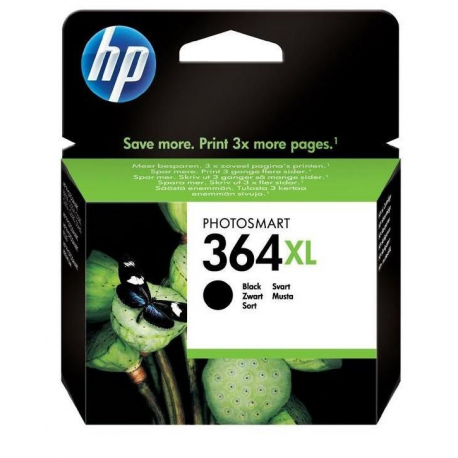 HP 364XL - High Yield - black - original - ink cartridge - for Deskjet 35XX; Photosmart 55XX, 55XX B111, 65XX, 65XX B211, 7510 C311, B110, Wireless B110 - 2
