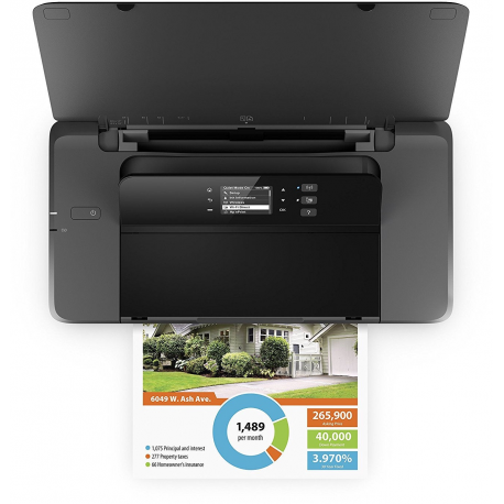 HP Officejet 200 Mobile Printer - Printer - colour - ink-jet - A4/Legal - 1200 x 1200 dpi - up to 20 ppm (mono) / up to 19 ppm (colour) - capacity: 50 sheets - USB 2.0, USB host, Wi-Fi - 2