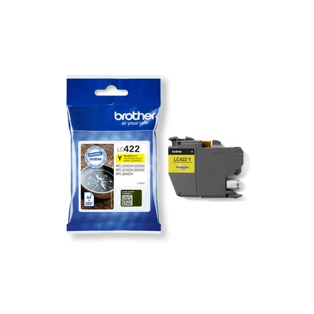 Brother LC422Y - Yellow - original - ink cartridge - for Brother MFC-J5340DW, MFC-J5740DW, MFC-J6540DW, MFC-J6940DW - 1