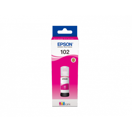 Epson 102 - 70 ml - magenta - original - ink tank - for EcoTank ET-15000, 2750, 2751, 2756, 2850, 2851, 2856, 3850, 4750, 4850, 4856 - 0