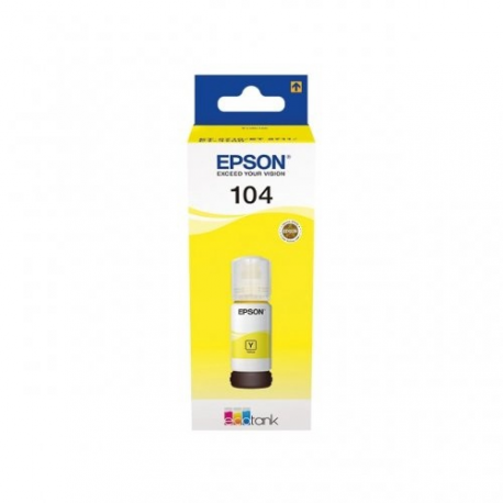Epson EcoTank 104 - 65 ml - yellow - original - ink tank - for EcoTank ET-1810, 2715, 2721, 2810, 2811, 2812, 2814, 2815, 2820, 2821, 2825, 2826, 4800 - 1