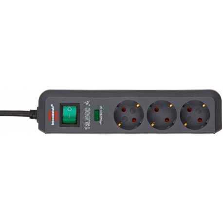 brennenstuhl Eco-Line - Surge protector - output connectors: 3 - anthracite - 1
