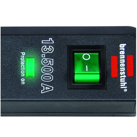 brennenstuhl Eco-Line - Surge protector - output connectors: 3 - anthracite - 2