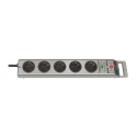 brennenstuhl Super-Solid Line - Surge protector - output connectors: 5 - silver