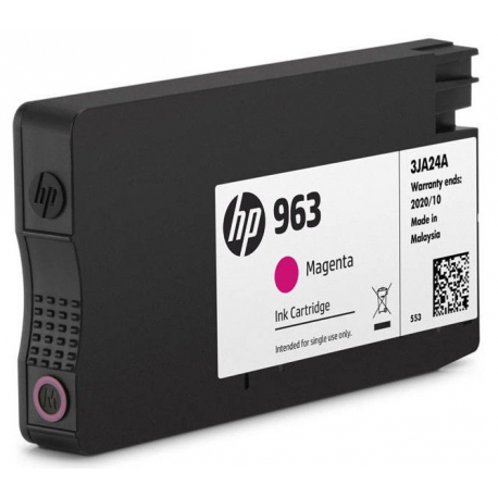 HP 963 - 10.77 ml - magenta - original - ink cartridge - for Officejet 9012; Officejet Pro 90XX - 1