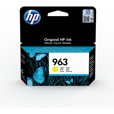HP 963 - 10.7 ml - yellow - original - ink cartridge - for Officejet 9012; Officejet Pro 90XX - 3