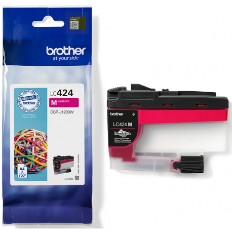 Brother LC424M - Magenta - original - ink cartridge - for Brother DCP-J1200W - 0