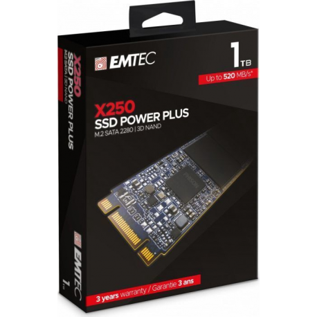 EMTEC SSD Power Plus X250 - SSD - 1 TB - internal - M.2 2280 - SATA 6Gb / s - 4