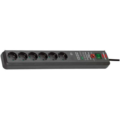 Brennenstuhl Secure-Tec - Surge protector - 3.5 kW - output connectors: 6 - anthracite - 1