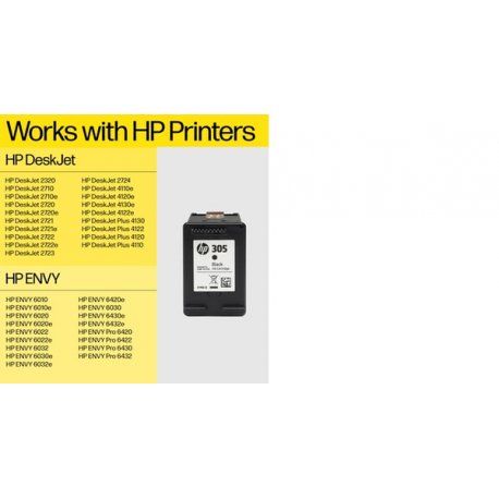 HP 305XL - High Yield - pigmented black - original - ink cartridge - 6