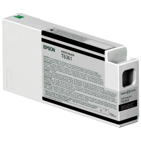 Epson UltraChrome HDR - 700 ml - photo black - original - ink cartridge - for Stylus Pro 7700, Pro 7890, Pro 7900, Pro 9700, Pro 9890, Pro 9900, Pro WT7900 - 0