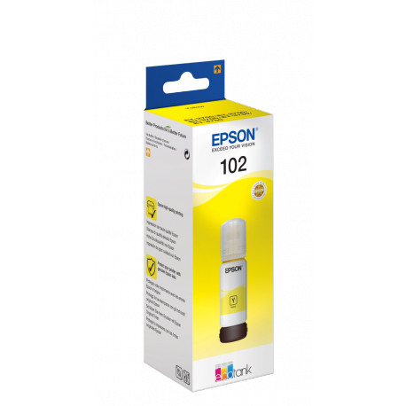 Epson 102 - 70 ml - yellow - original - ink tank - for EcoTank ET-15000, 2750, 2751, 2756, 2850, 2851, 2856, 3850, 4750, 4850, 4856 - 5