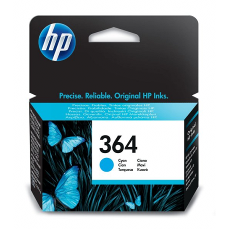 HP 364 - Cyan - original - ink cartridge - for Deskjet 35XX; Photosmart 55XX, 55XX B111, 65XX, 65XX B211, 7510 C311, B110, Wireless B110 - 38