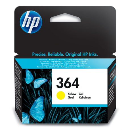 HP 364 - Yellow - original - ink cartridge - for Deskjet 35XX; Photosmart 55XX, 55XX B111, 65XX, 65XX B211, 7510 C311, B110, Wireless B110 - 56