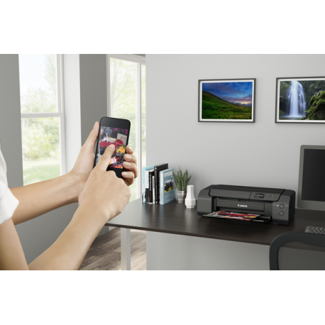 Canon PIXMA PRO-200S - Printer - colour - ink-jet - A3 Plus - up to 2.83 min/page (mono) / up to 1.5 min/page (colour) - capacity: 100 sheets - LAN, Wi-Fi(n), USB 2.0 - 11