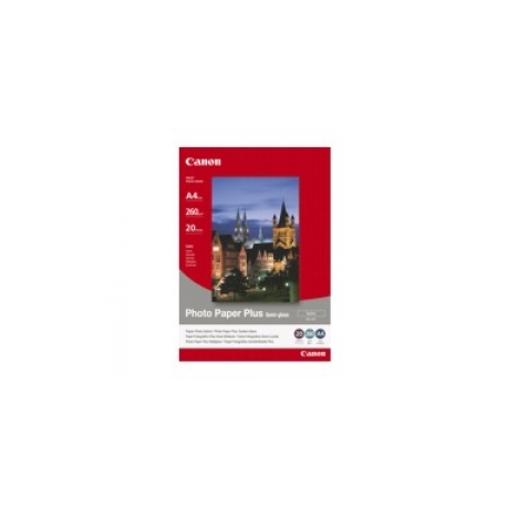 Canon Photo Paper Plus SG-201 - Semi-glossy - A4 (210 x 297 mm) - 260 g / m² - 20 sheet(s) photo paper - for PIXMA iP3680, MG8250, MP198, MP228, MP245, MP252, MP258, MP476, PRO-1, PRO-10, 100; S450 - 0