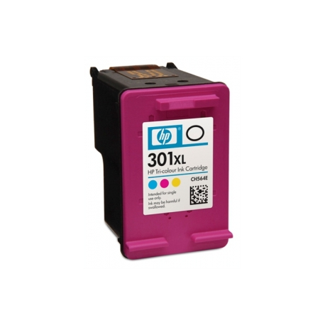 HP 301XL - High Yield - colour (cyan, magenta, yellow) - original - ink cartridge - for Deskjet 1050A J410, 1051A J410, 10XX, 10XX J410, 15XX, 2000, 2050 J510, 2050A J510, 2054A J510, 25XX, 3000, 3050 J610, 3050A J611, 3052A J611, 3054A J611, 3055A J611, 3057A J611, 3059A J611, 3510; Envy 450X, 553X; Officejet 26XX, 46XX - 1