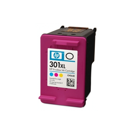 HP 301XL - High Yield - colour (cyan, magenta, yellow) - original - ink cartridge - for Deskjet 1050A J410, 1051A J410, 10XX, 10XX J410, 15XX, 2000, 2050 J510, 2050A J510, 2054A J510, 25XX, 3000, 3050 J610, 3050A J611, 3052A J611, 3054A J611, 3055A J611, 3057A J611, 3059A J611, 3510; Envy 450X, 553X; Officejet 26XX, 46XX - 2