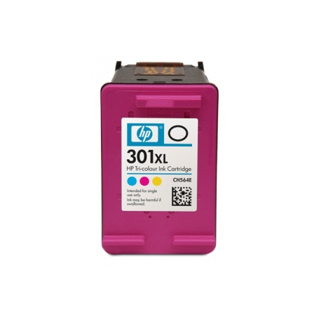 HP 301XL - High Yield - colour (cyan, magenta, yellow) - original - ink cartridge - for Deskjet 1050A J410, 1051A J410, 10XX, 10XX J410, 15XX, 2000, 2050 J510, 2050A J510, 2054A J510, 25XX, 3000, 3050 J610, 3050A J611, 3052A J611, 3054A J611, 3055A J611, 3057A J611, 3059A J611, 3510; Envy 450X, 553X; Officejet 26XX, 46XX - 3