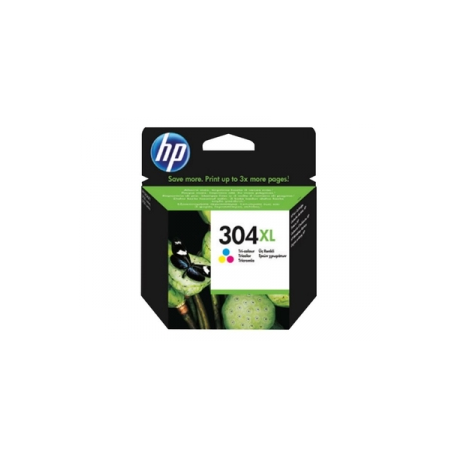 HP 304XL - High Yield - colour (cyan, magenta, yellow) - original - ink cartridge - for AMP 130; Deskjet 26XX, 37XX; Envy 50XX - 0
