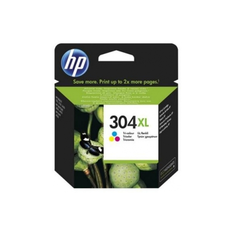 HP 304XL - High Yield - colour (cyan, magenta, yellow) - original - ink cartridge - for AMP 130; Deskjet 26XX, 37XX; Envy 50XX - 2